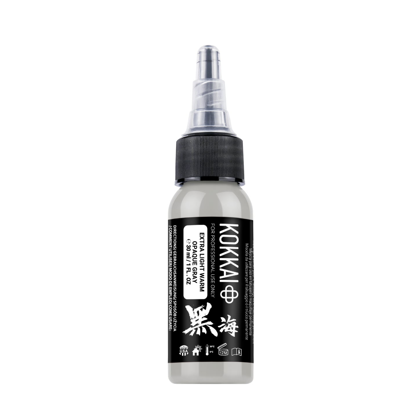 15 EXTRA LIGHT WARM OPAQUE GRAY Kokkai sumi ink tattoo ink product image