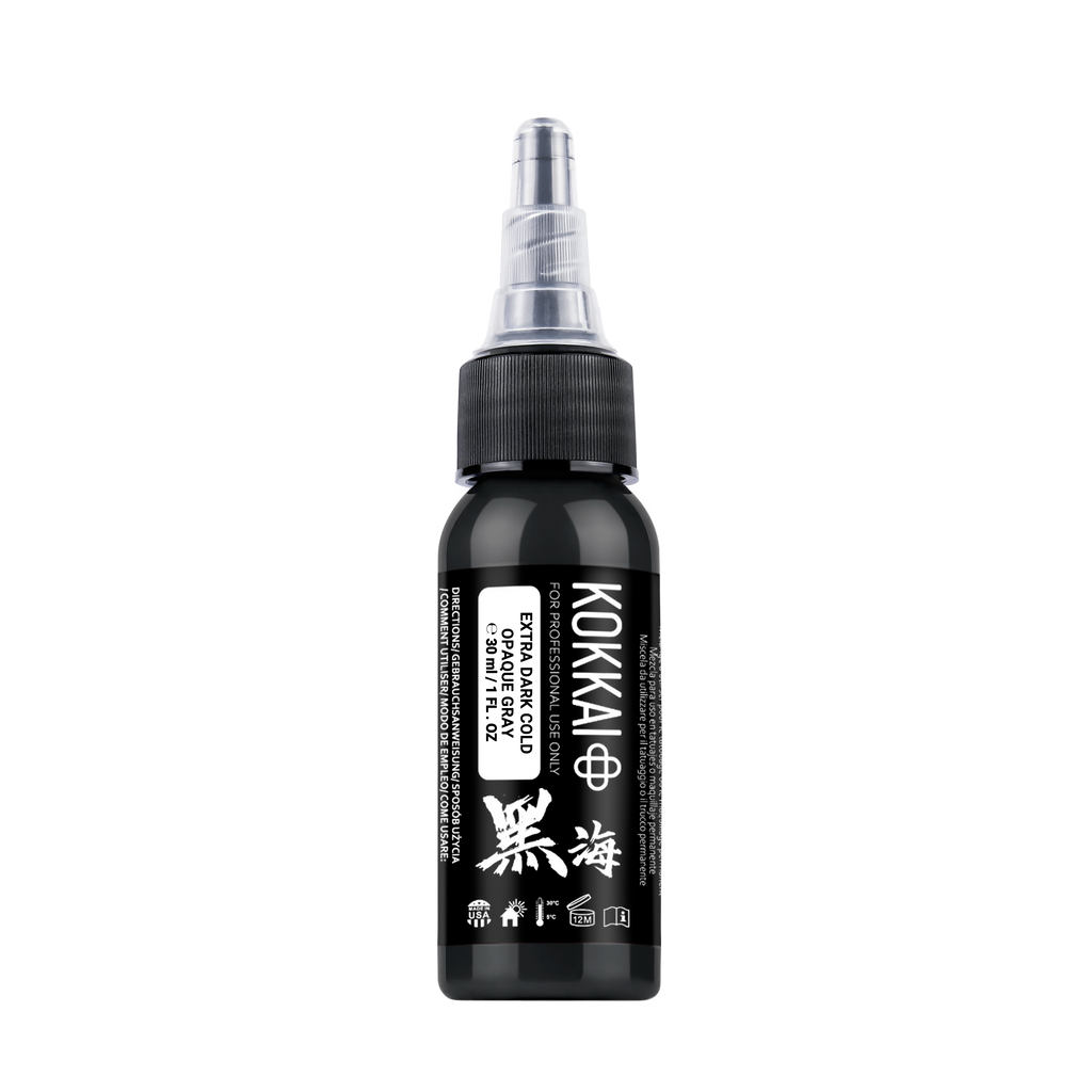 01 EXTRA DARK COLD OPAQUE GRAY Kokkai sumi ink tattoo ink product image