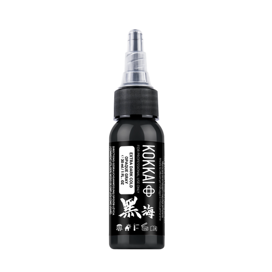 01 EXTRA DARK COLD OPAQUE GRAY Kokkai sumi ink tattoo ink product image