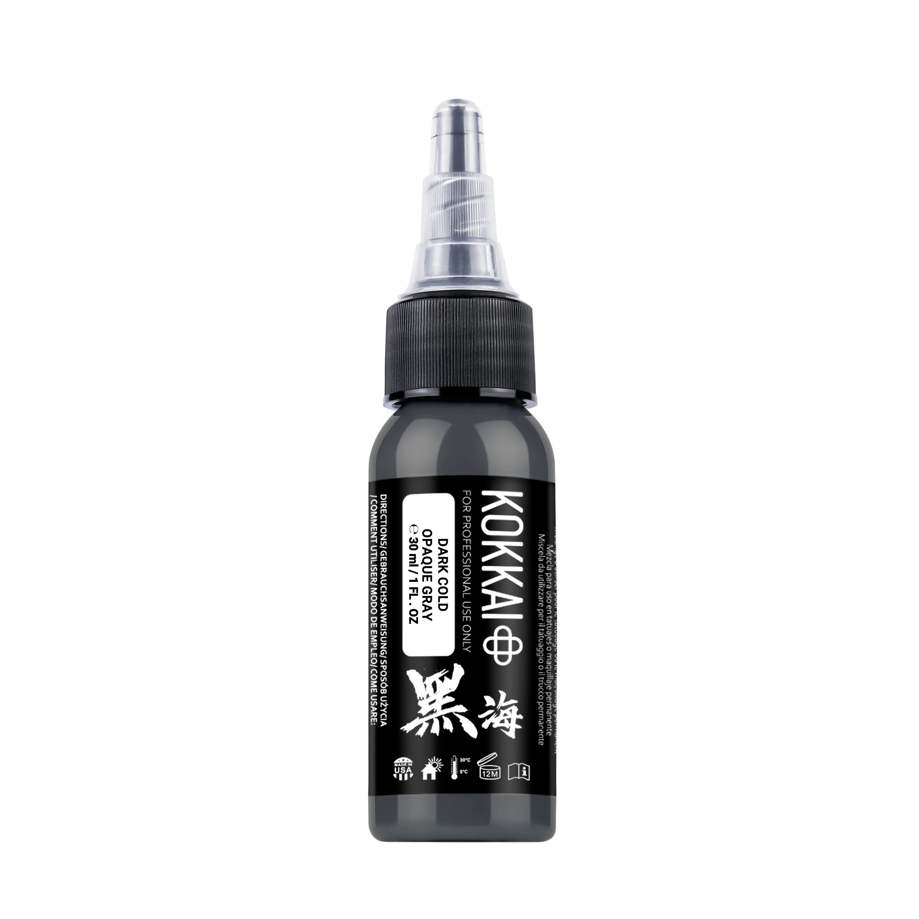 02 DARK COLD OPAQUE GRAY Kokkai sumi ink tattoo ink product image