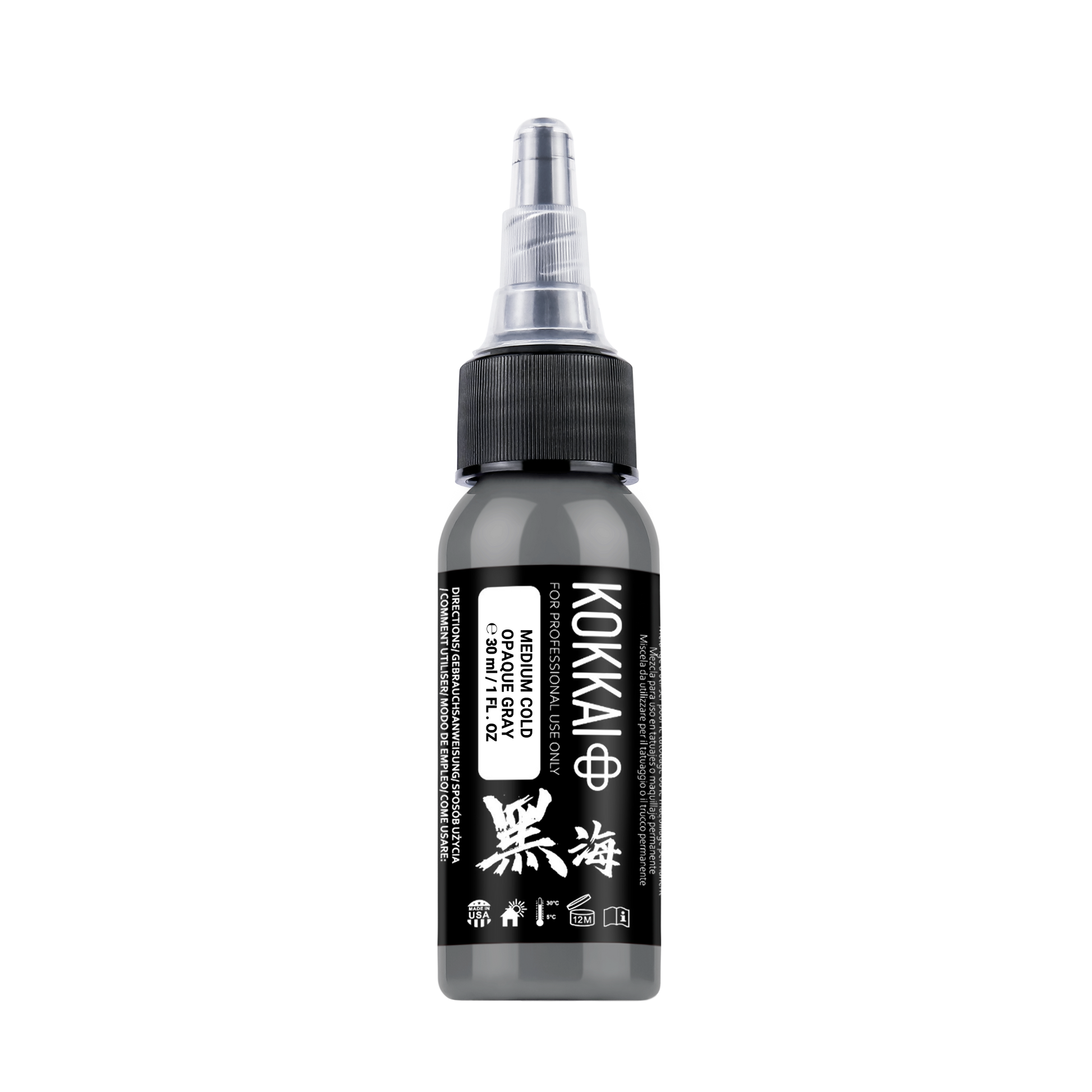 03 MEDIUM COLD OPAQUE GRAY Kokkai sumi ink tattoo ink product image