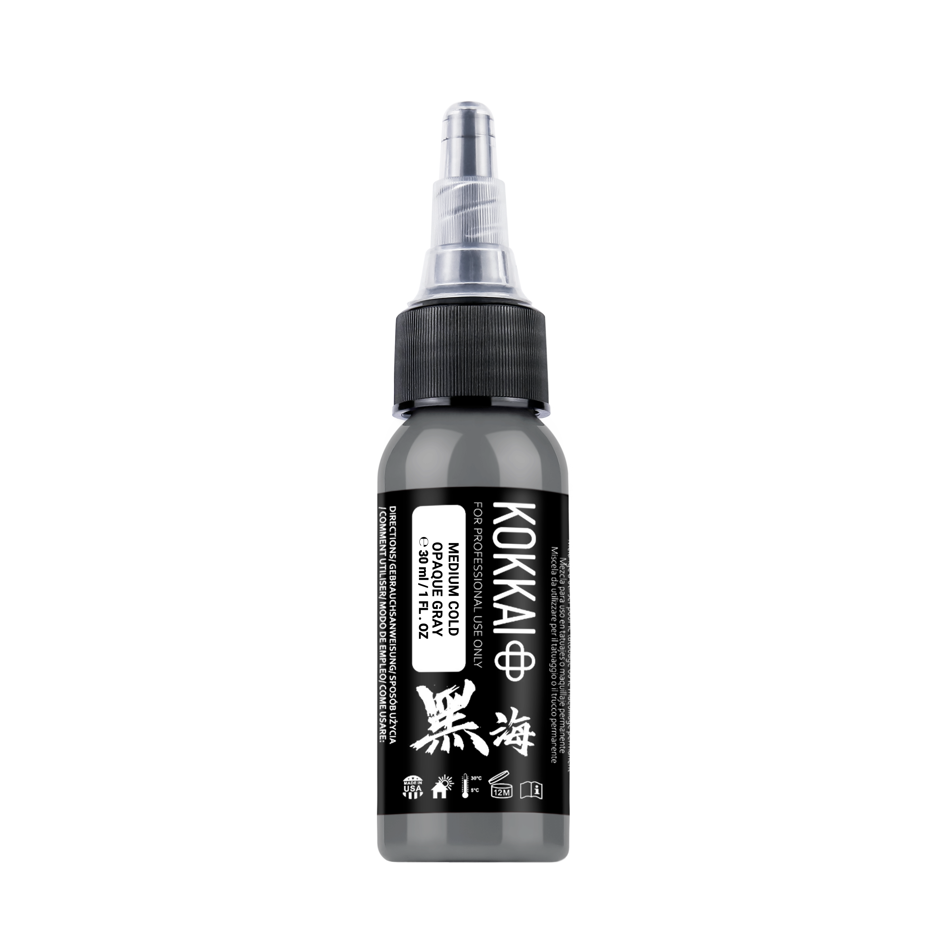 03 MEDIUM COLD OPAQUE GRAY Kokkai sumi ink tattoo ink product image