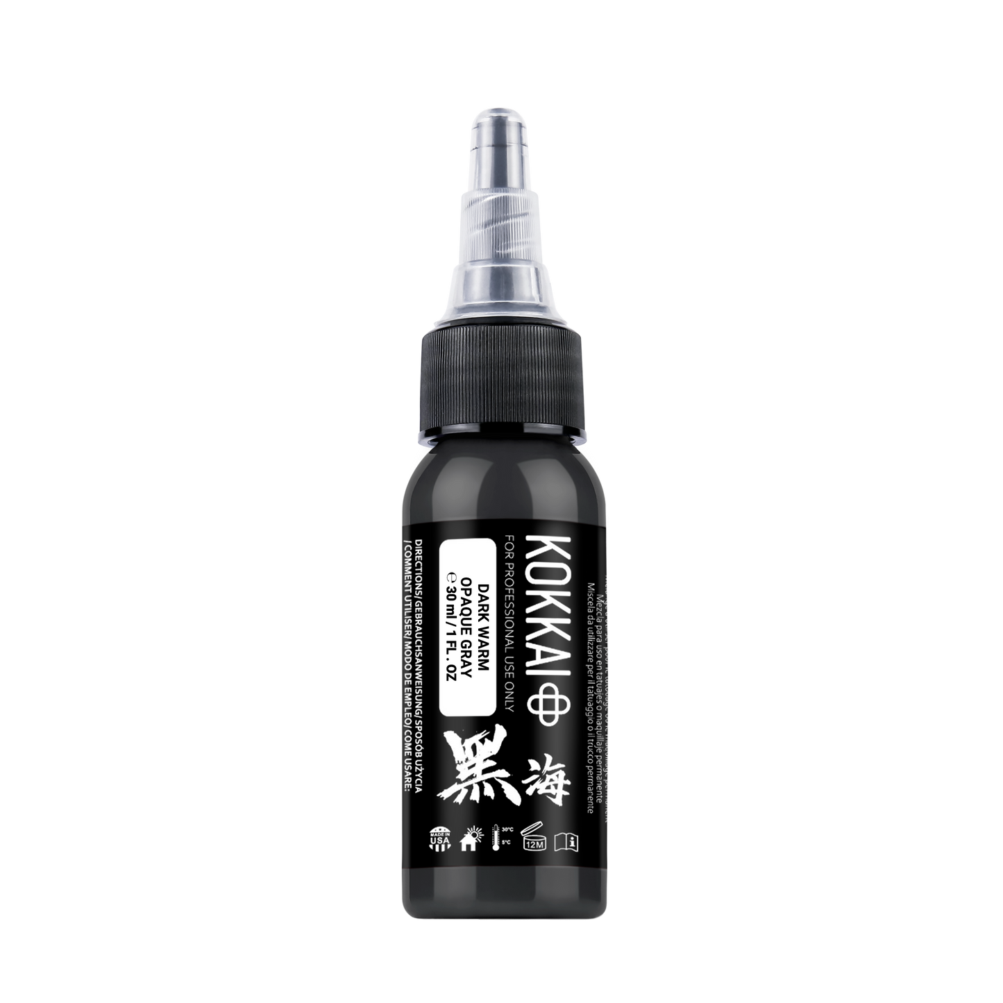 12 DARK WARM OPAQUE GRAY Kokkai sumi ink tattoo ink product image