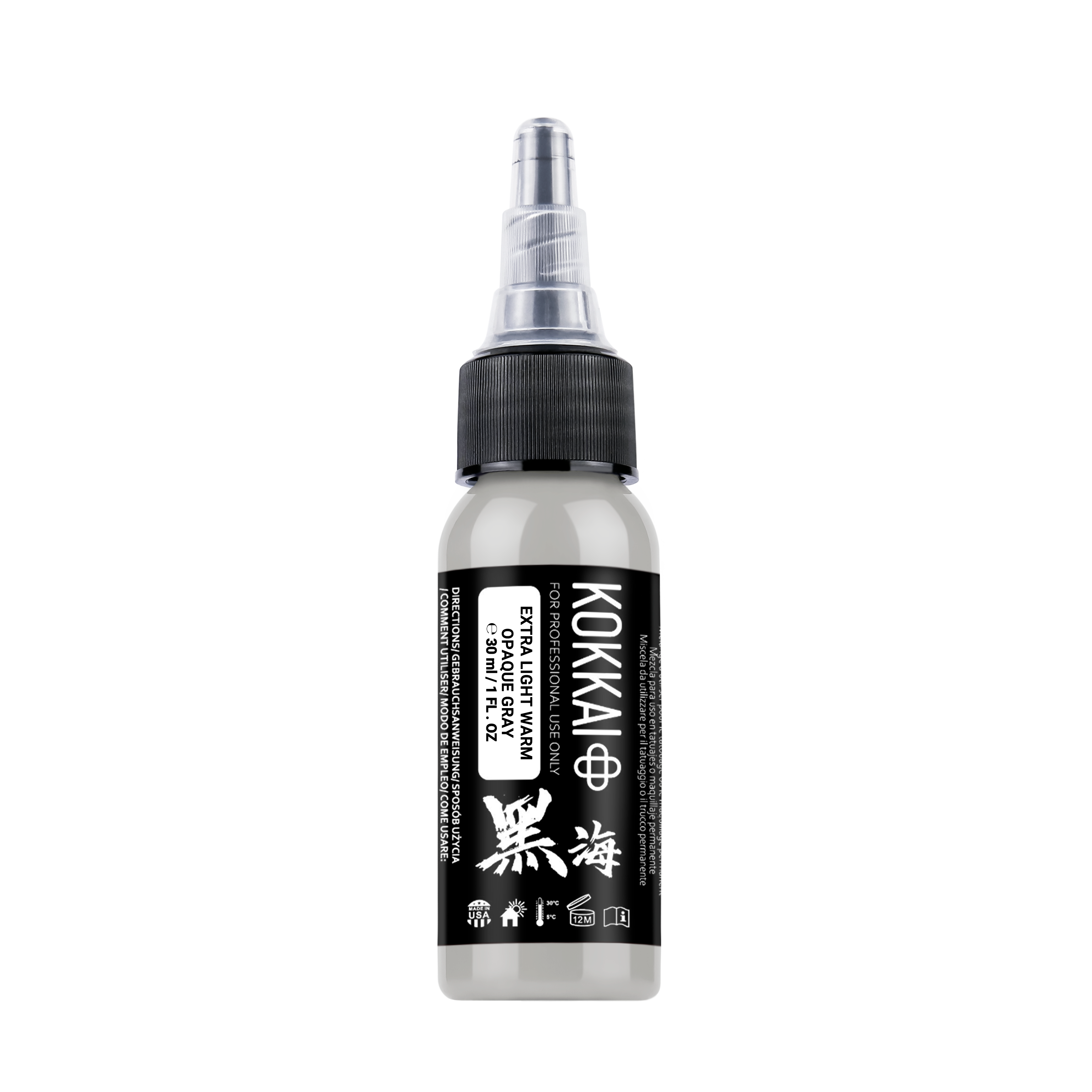15 EXTRA LIGHT WARM OPAQUE GRAY Kokkai sumi ink tattoo ink product image
