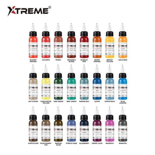 Xtreme 24 Colour Complimentary tattoo ink set