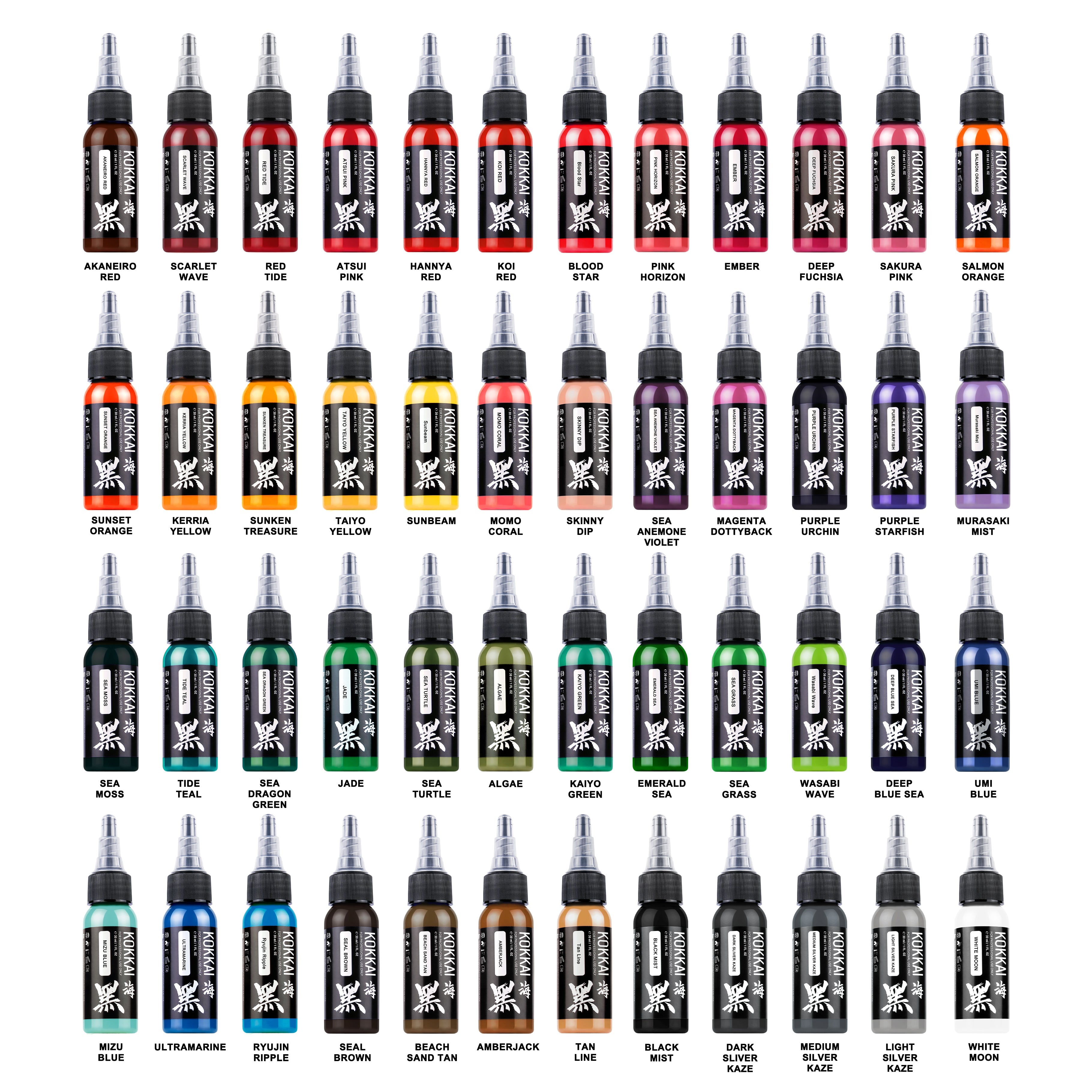 Colour Ink Sets | Kokkai Sumi Ink (12, 36, & 48 Colour Sets)