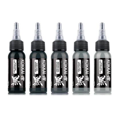 Kokkai Sumi Cool Opaque Gray tattoo ink set