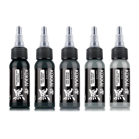 Kokkai Sumi Cool Opaque Gray tattoo ink set