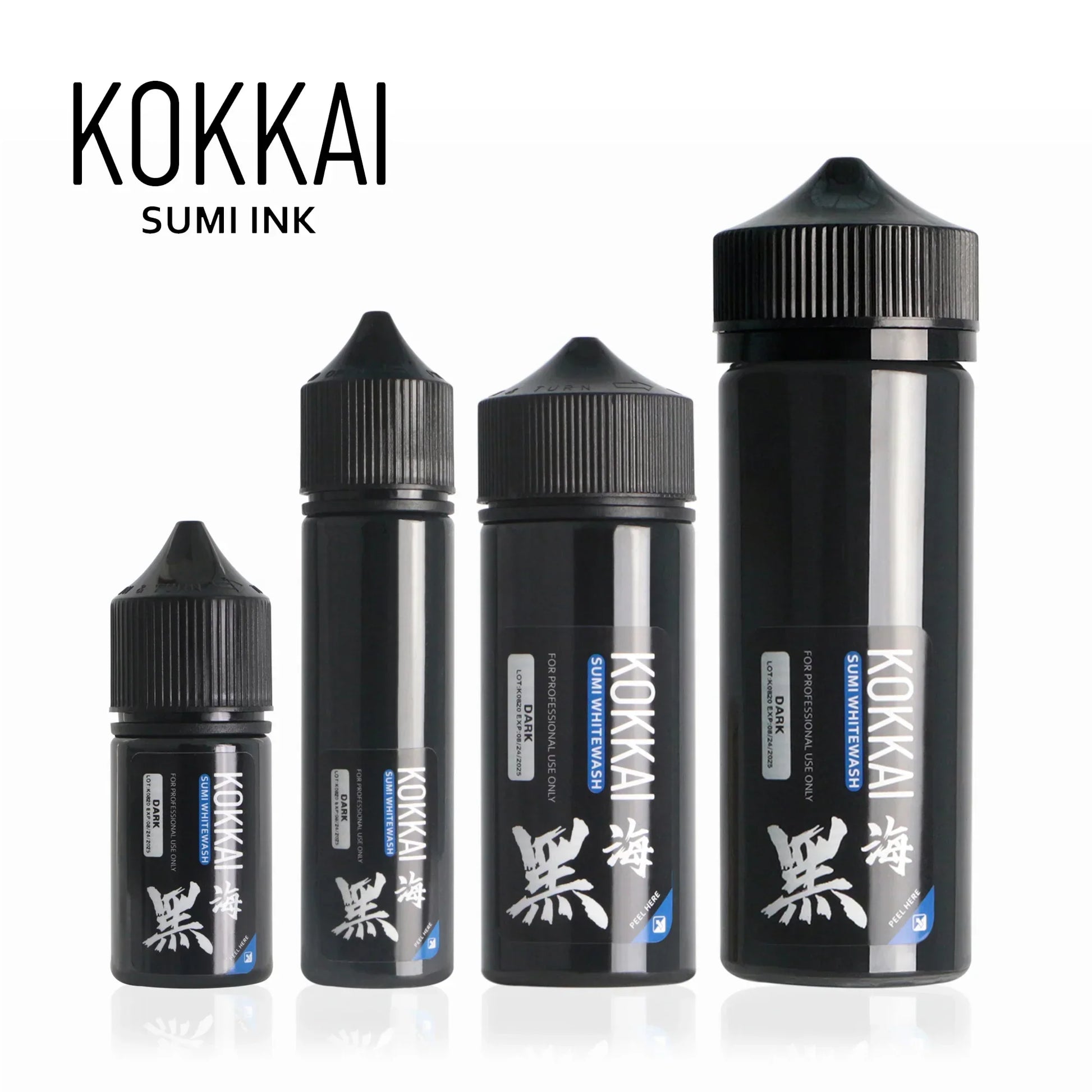 Kokkai Sumi Whitewash tattoo ink set