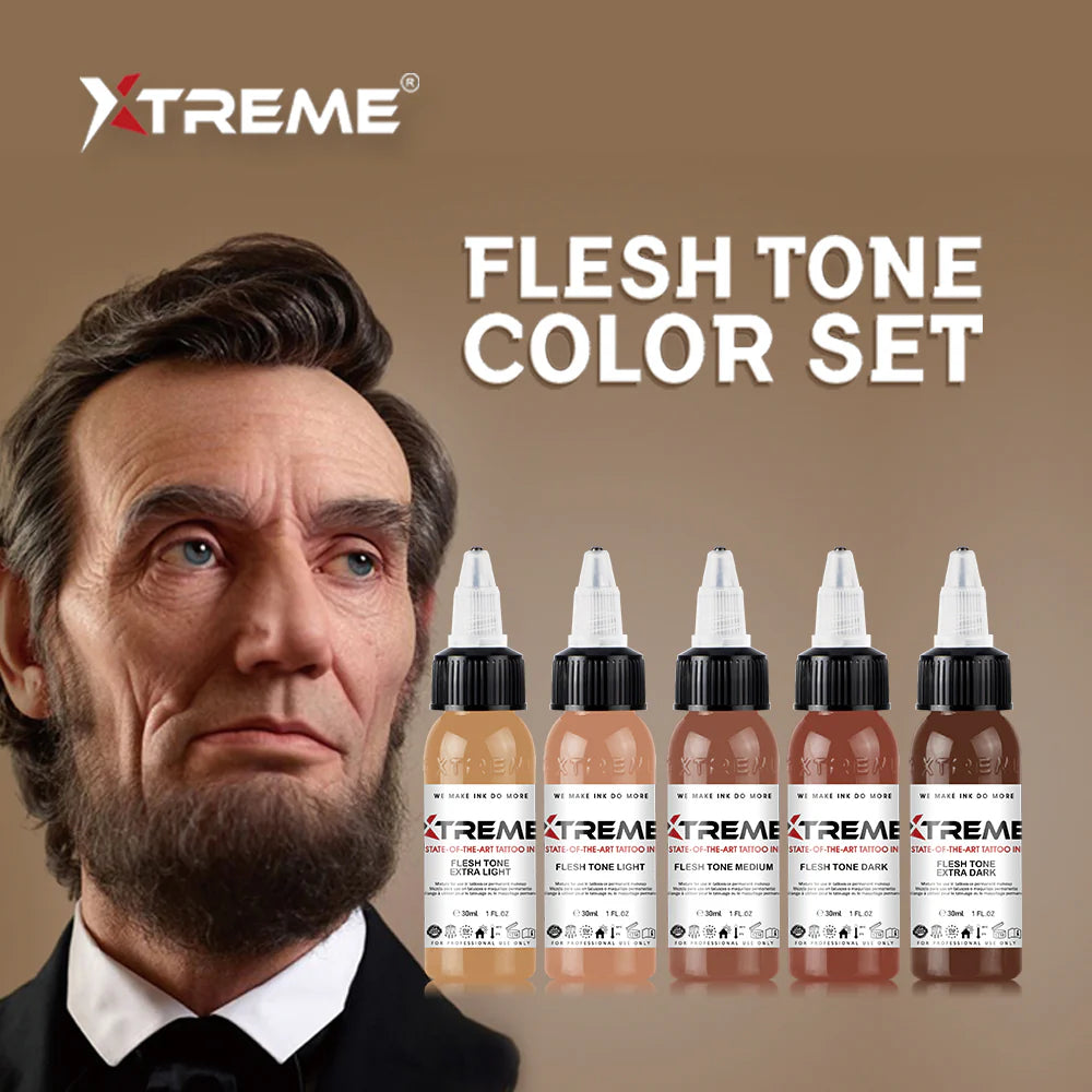 Xtreme Flesh Tone tattoo ink set