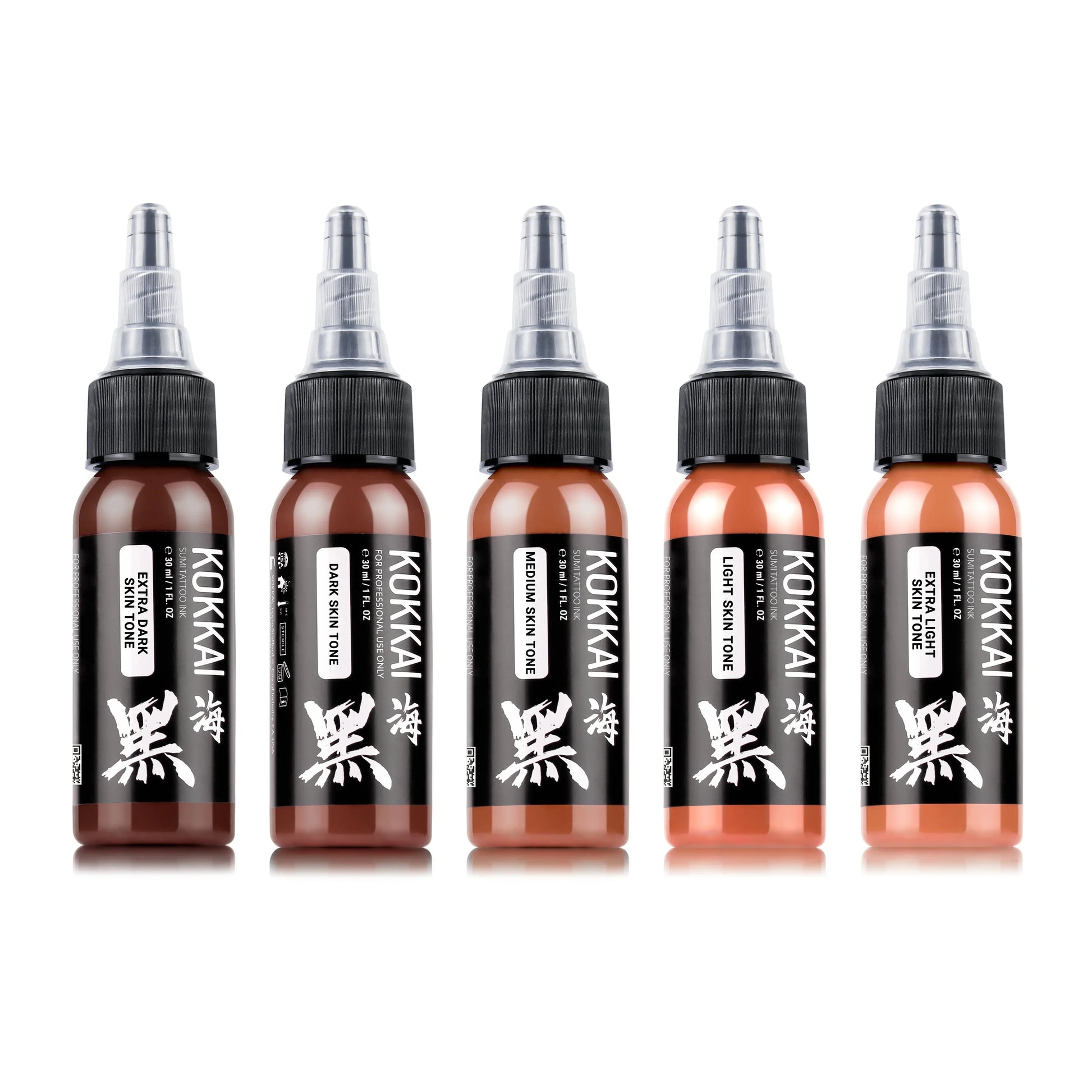 Kokkai Sumi skin and flesh tone tattoo ink set