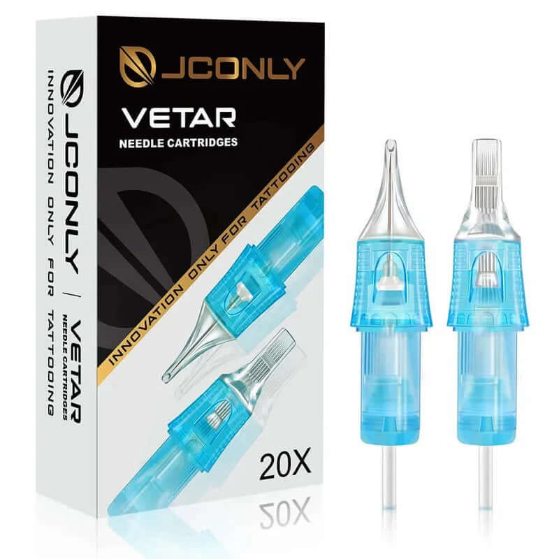 JCONLY VETAR series reference images; not photographs of every selectable gauge, taper or needle count.