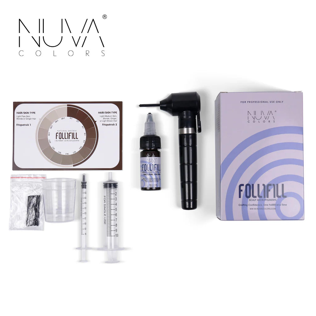 Nuva Colors Follifill Natural Brown SMP pigment set