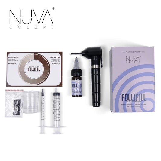 Nuva Colors Follifill Natural Brown SMP pigment set