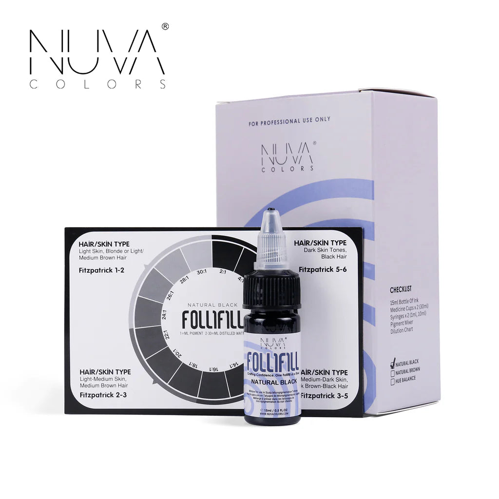 Follifill Hue Natural Black SMP Set | Pigment Modifier | Nuva Colors
