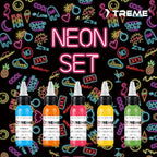 Neon Colour Set (5 Colours) | Xtreme Ink