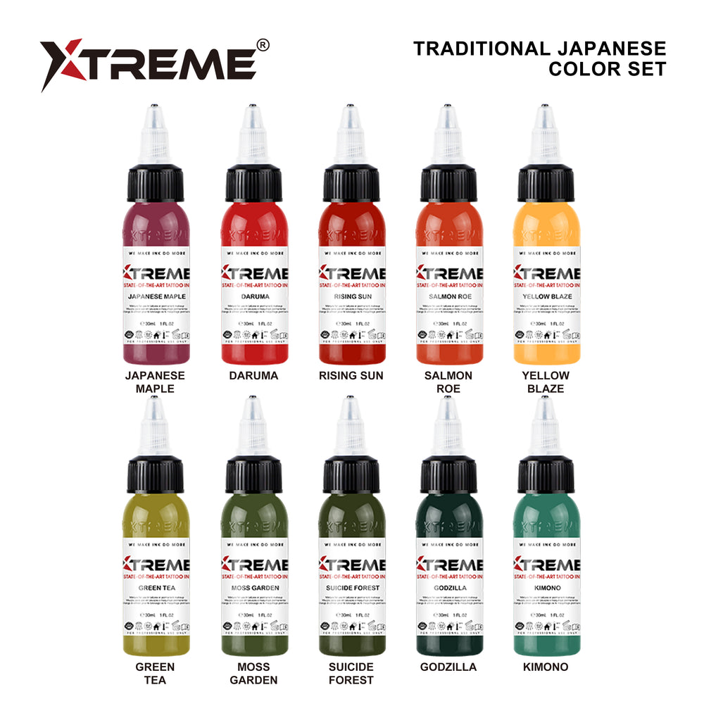 UKIYO-E Traditional Japanese Colour Set (10 colours) | Xtreme Inks