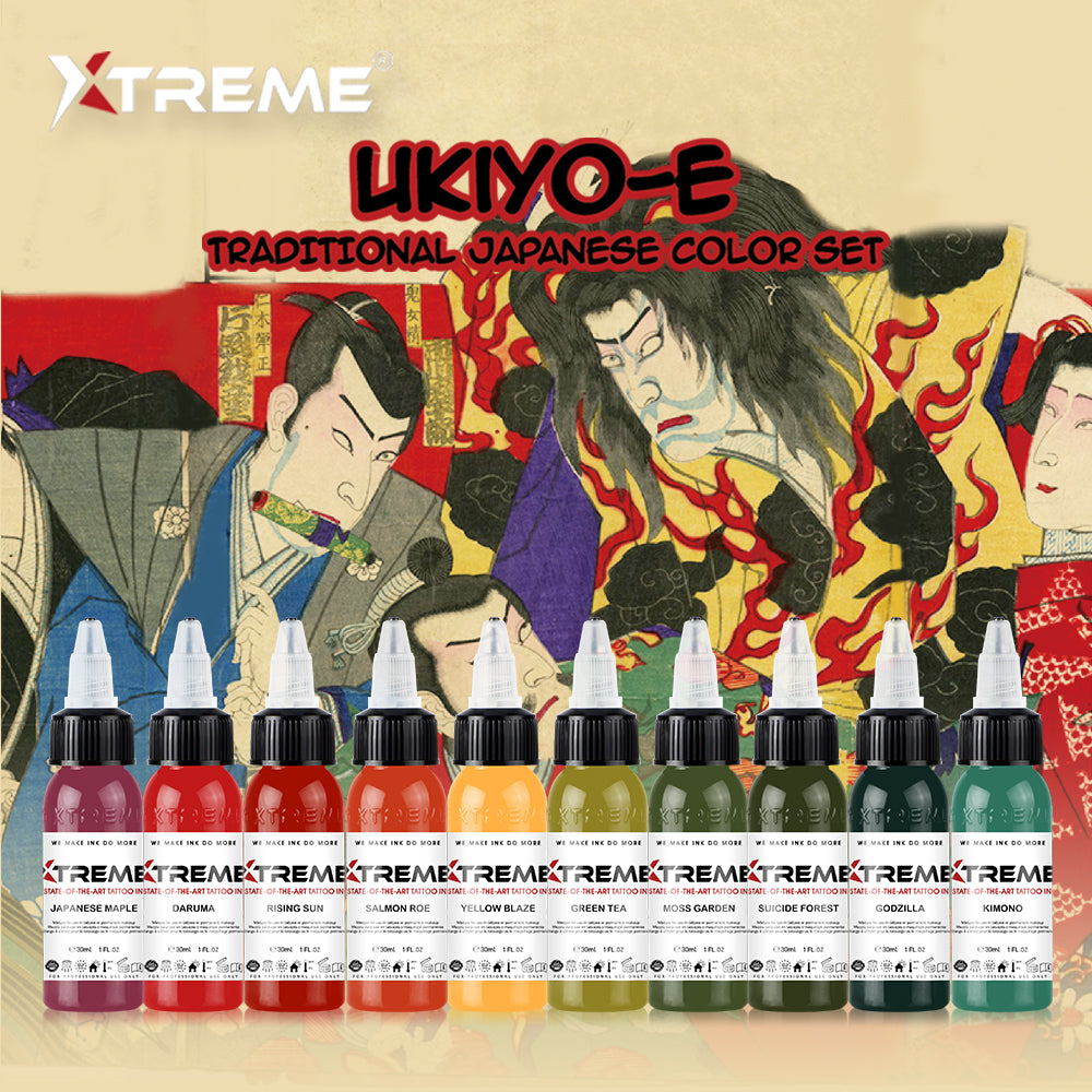 UKIYO-E Traditional Japanese Colour Set (10 colours) | Xtreme Inks