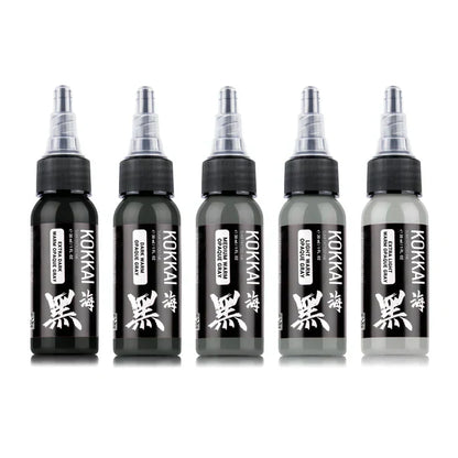 Kokkai Sumi Warm Opaque Gray tattoo ink set
