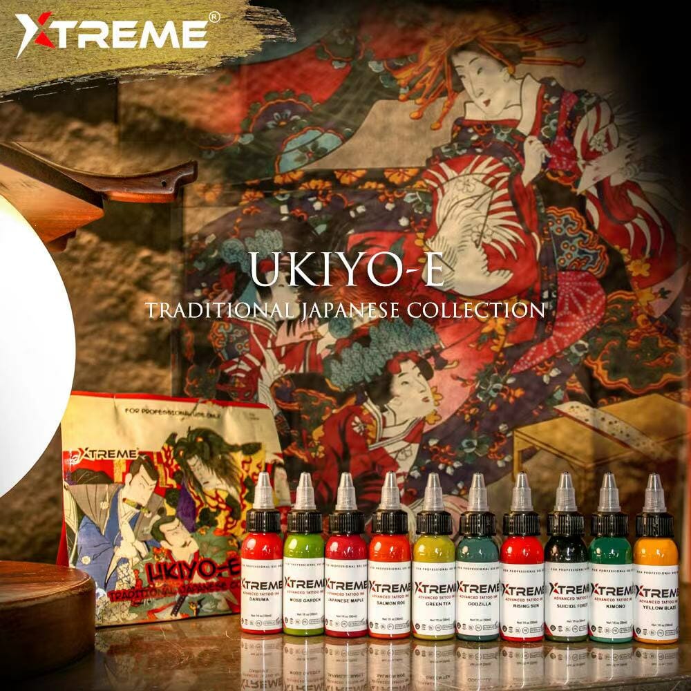 UKIYO-E Traditional Japanese Colour Set (10 colours) | Xtreme Inks tattoo ink product image